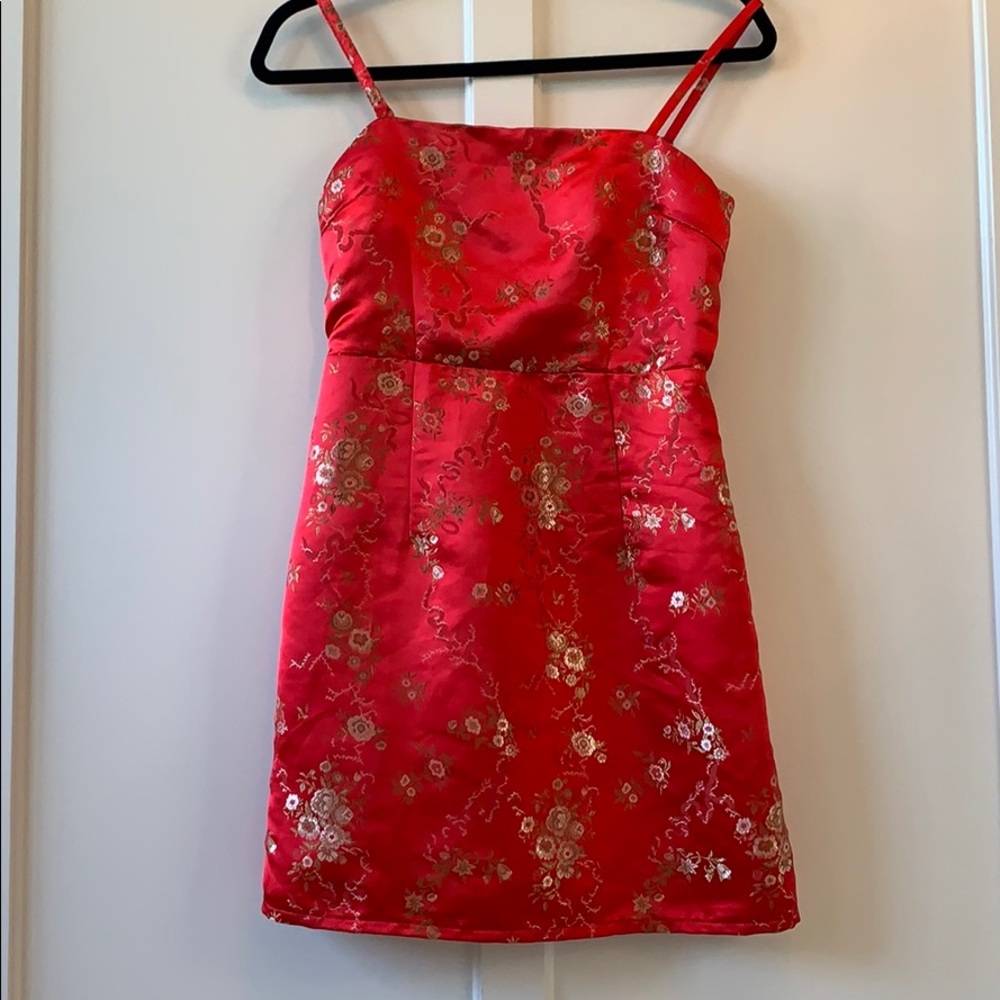 Red Chinese Silk Dress